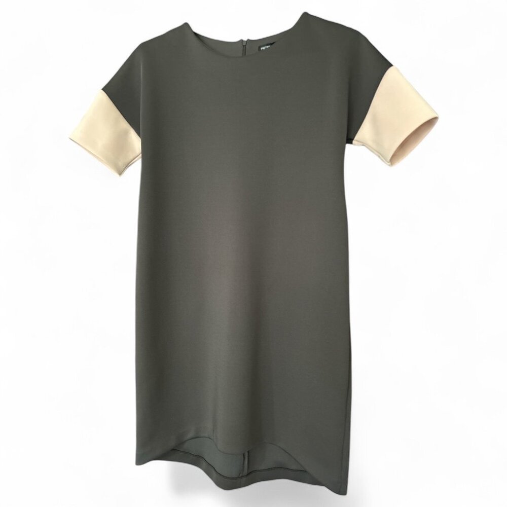 Pietro Brunelli Milano Maternity Dress / Size XS / Colorblock Brown Beige